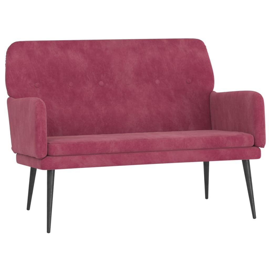vidaXL Sitzbank, Bank Weinrot 108x79x79 cm Samt