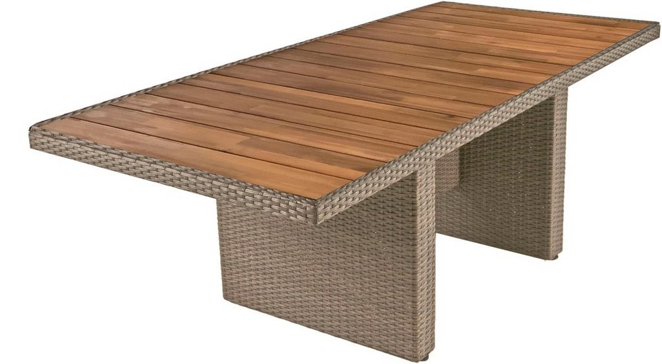 Garden Pleasure Gartentisch BRAGA, 180x75x90 cm, Rustikale Holztischplatte  aus Akazie