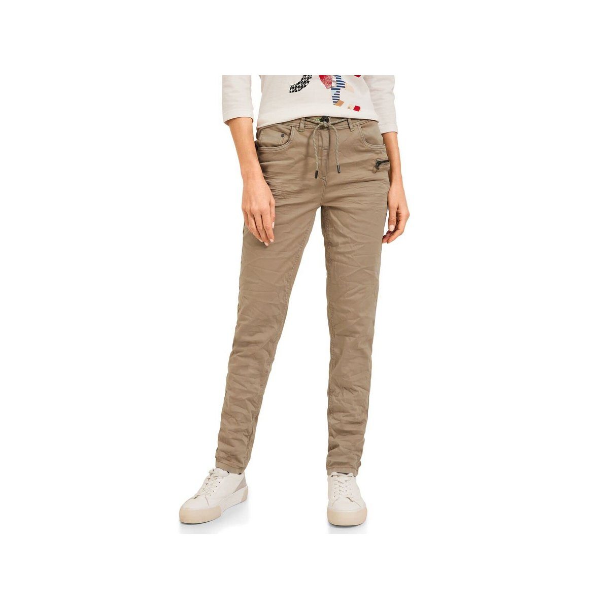 Cecil 5-Pocket-Jeans braun (1-tlg) caramel beige | Straight-Fit Jeans