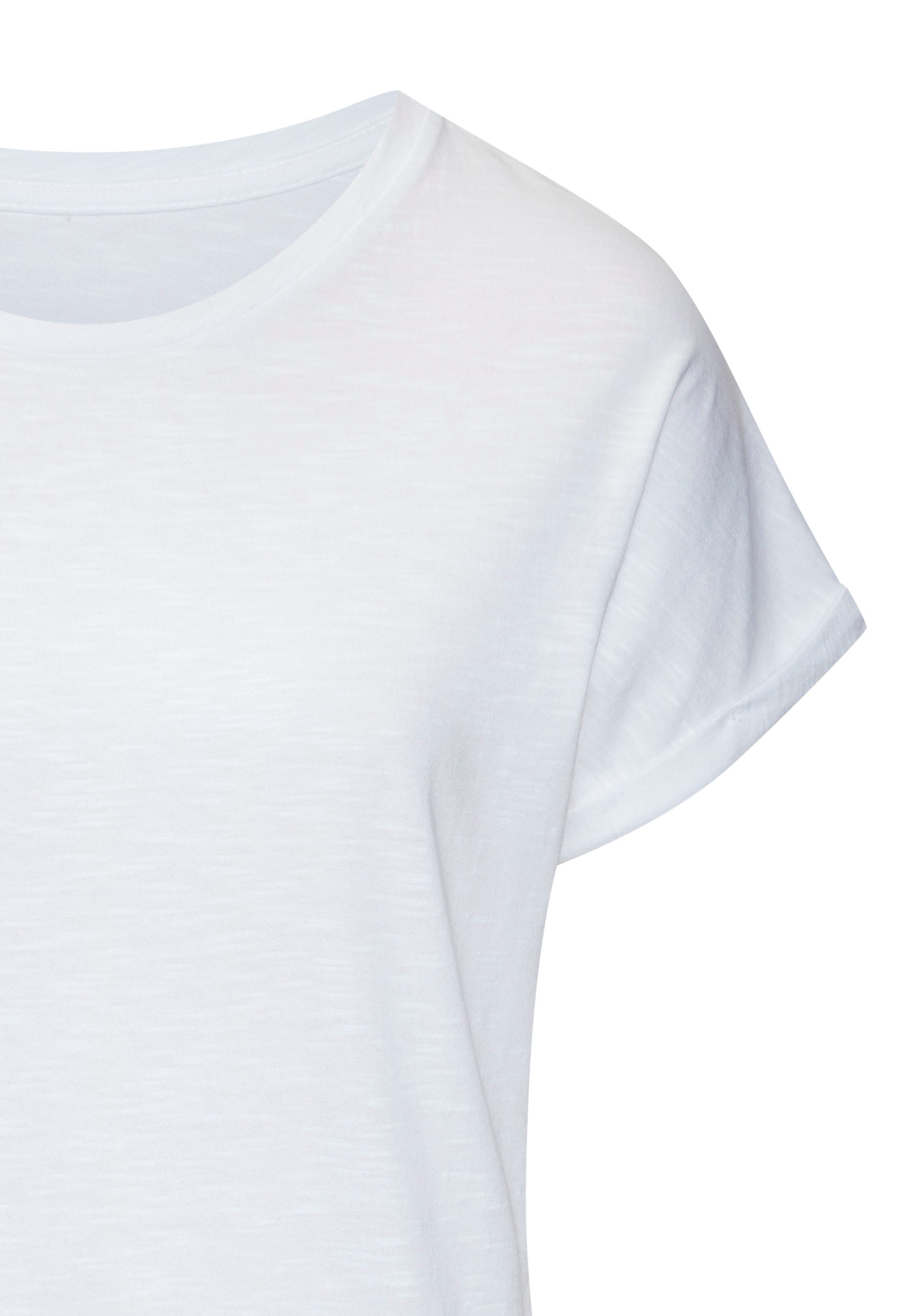 Vivance by Lascana T-Shirt aus luftiger Baumwoll-Qualität Sommerliches T-Shirt