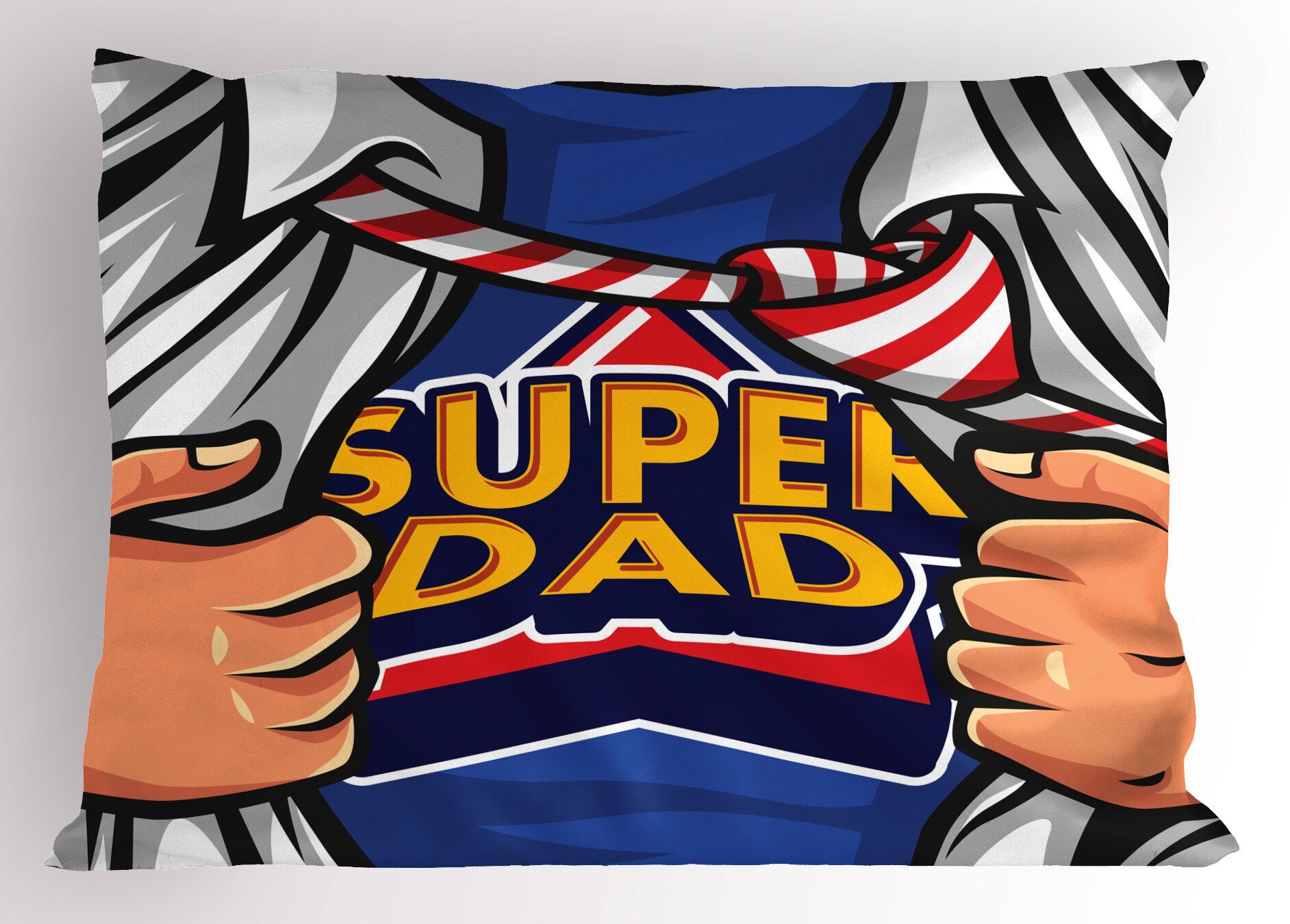 Size Super Dad Standard Abakuhaus Dekorativer Kissenbezüge Fun Vatertag Kopfkissenbezug, Gedruckter Stück), (1 T-Shirt