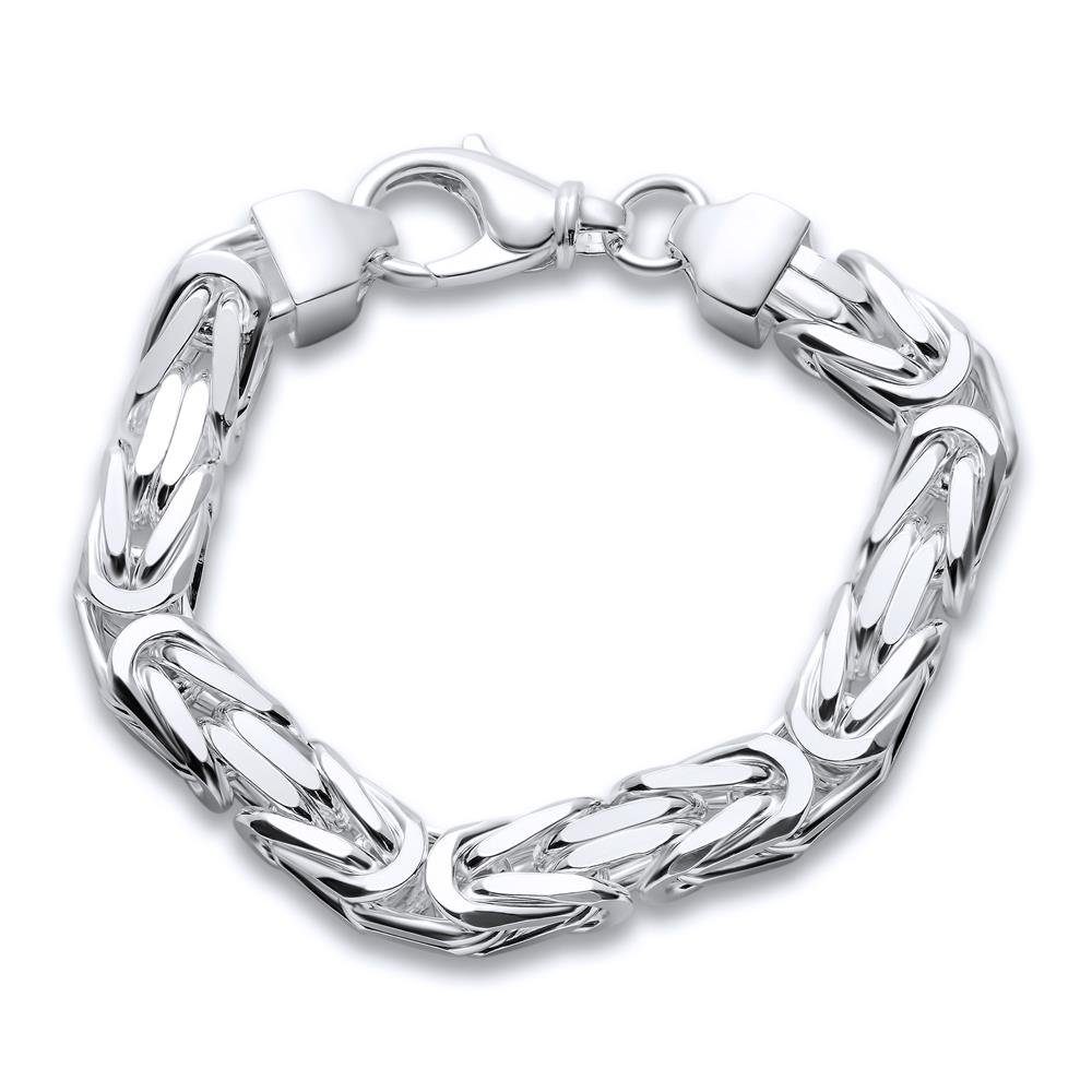 JEWLIX Königsarmband 925 Silberarmband: Königsarmband Silber 10mm breit