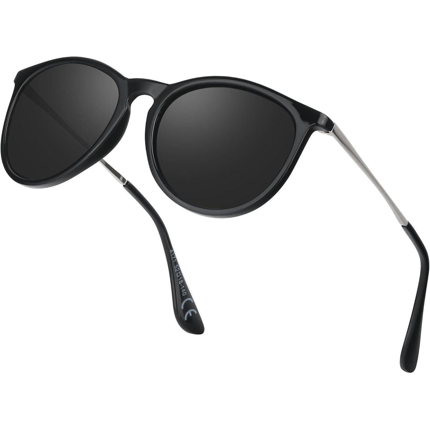 LuxusKollektion Retrosonnenbrille Sonnenbrille Polarisierte Damen UV400 Cateye Retro Power Schwarz