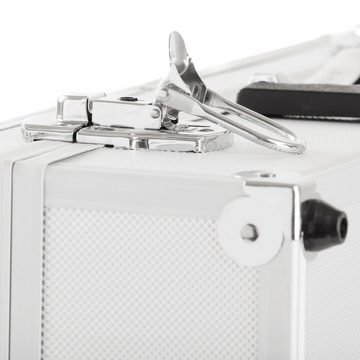 BRUBAKER Koffer Transportkoffer aus Aluminium - Fotokoffer mit Schaumstoff, keine Rollen, Abschließbarer Schutzkoffer Alukoffer für Kameras, Equipment, Werkzeug