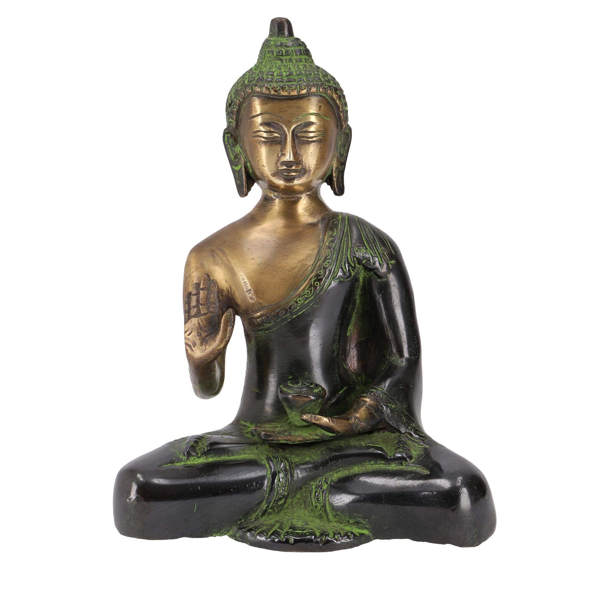 Bhumisparsa aus 18.. Mudra Guru-Shop Buddhafigur Messing Buddha Statue