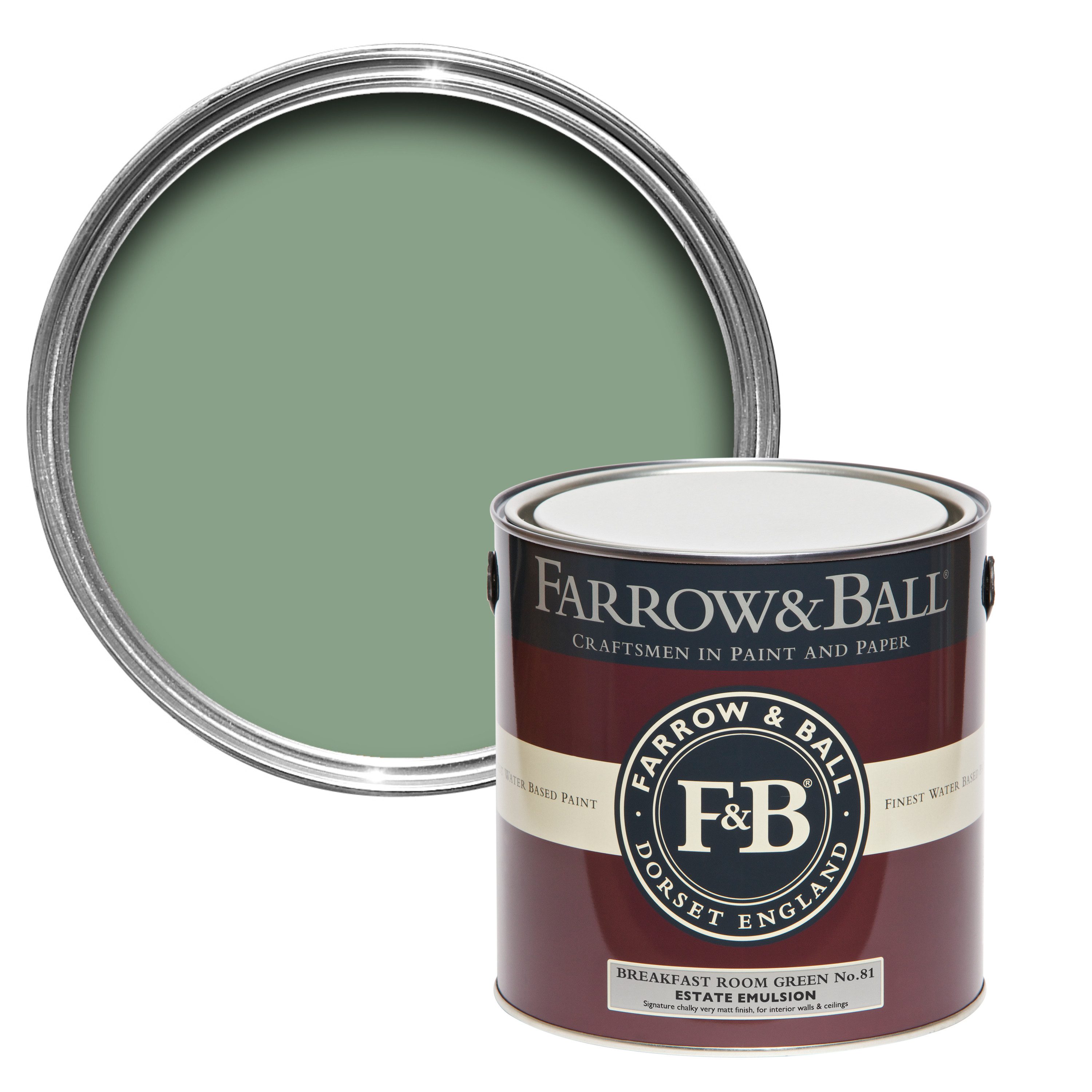 Wandfarbe Farrow and Ball - Breakfast Room Green 81