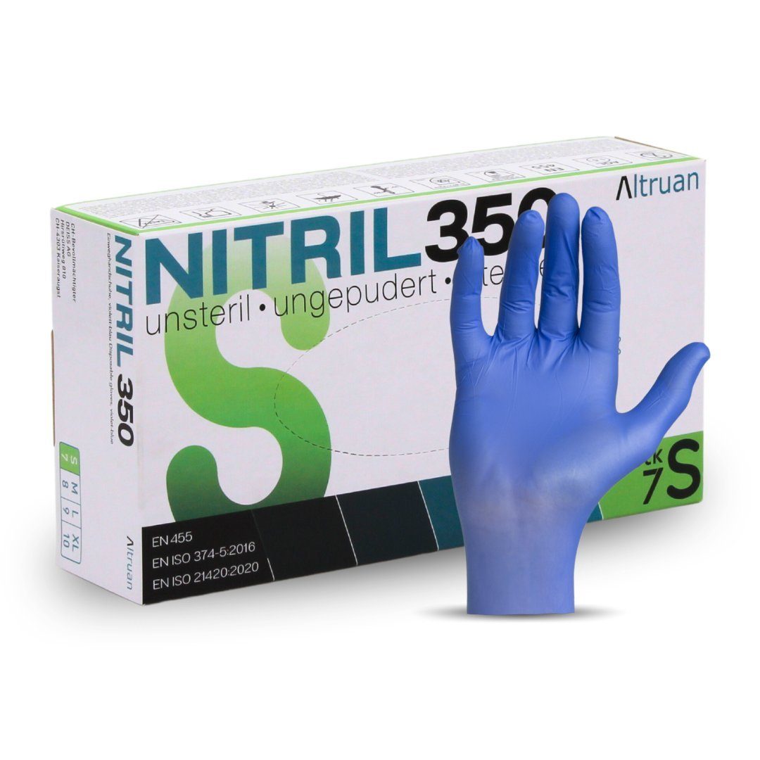 350 blau Altruan - S Nitril-Handschuhe Altruan NITRIL Einmalhandschuhe, Größe