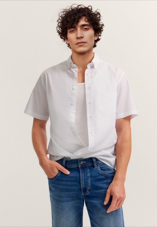 bugatti Kurzarmhemd Modern Fit mit Button-Down-Kragen