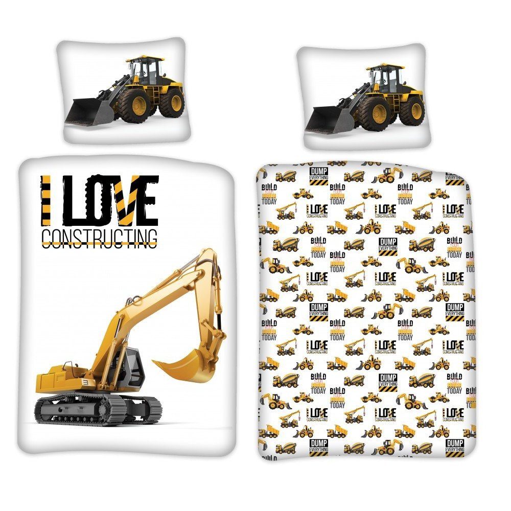 Javoli.com Kinderbettwäsche Baustellen Kinderbettwäsche 100 × günstig online kaufen