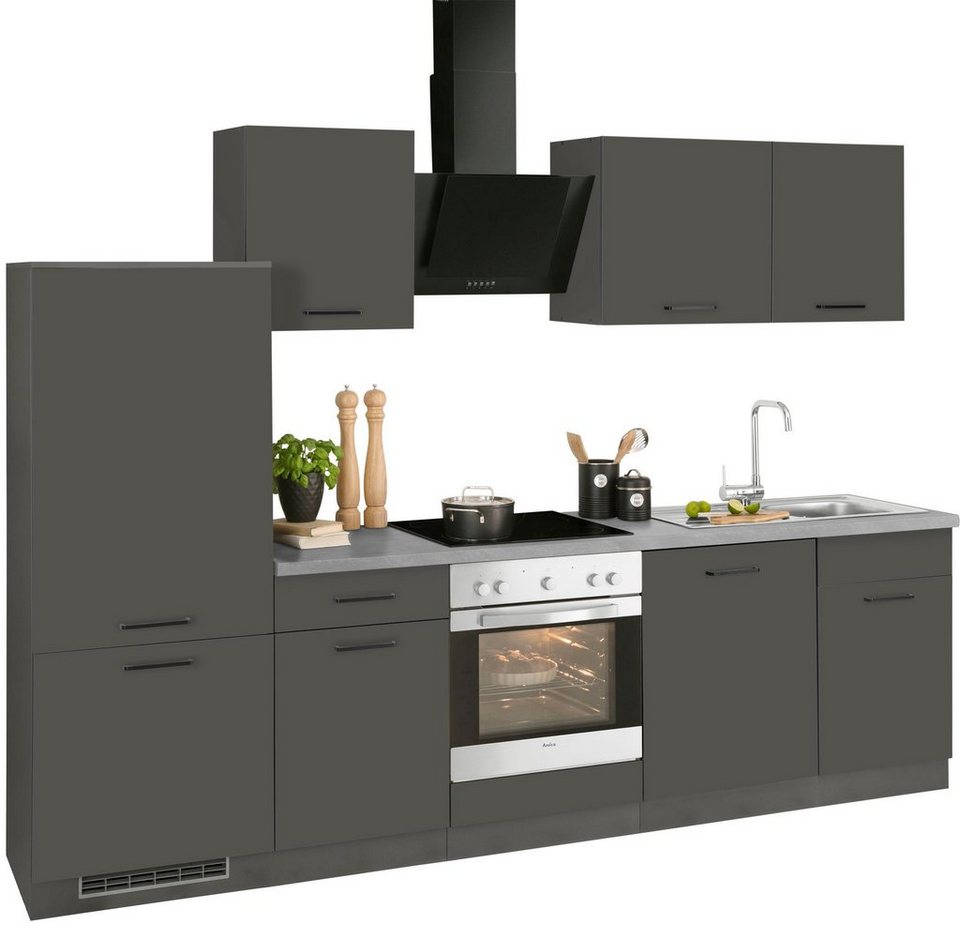 wiho Küchen Küchenzeile Esbo, ohne E-Geräte, Breite 280 cm, Wahlweise mit  Aufbauservice