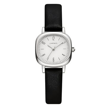 S&T Design Quarzuhr Damen Armbanduhr Edelstahl Leder, (inkl. Uhrenetui), Damenuhr Uhr Frauen Geschenk Wasserdicht