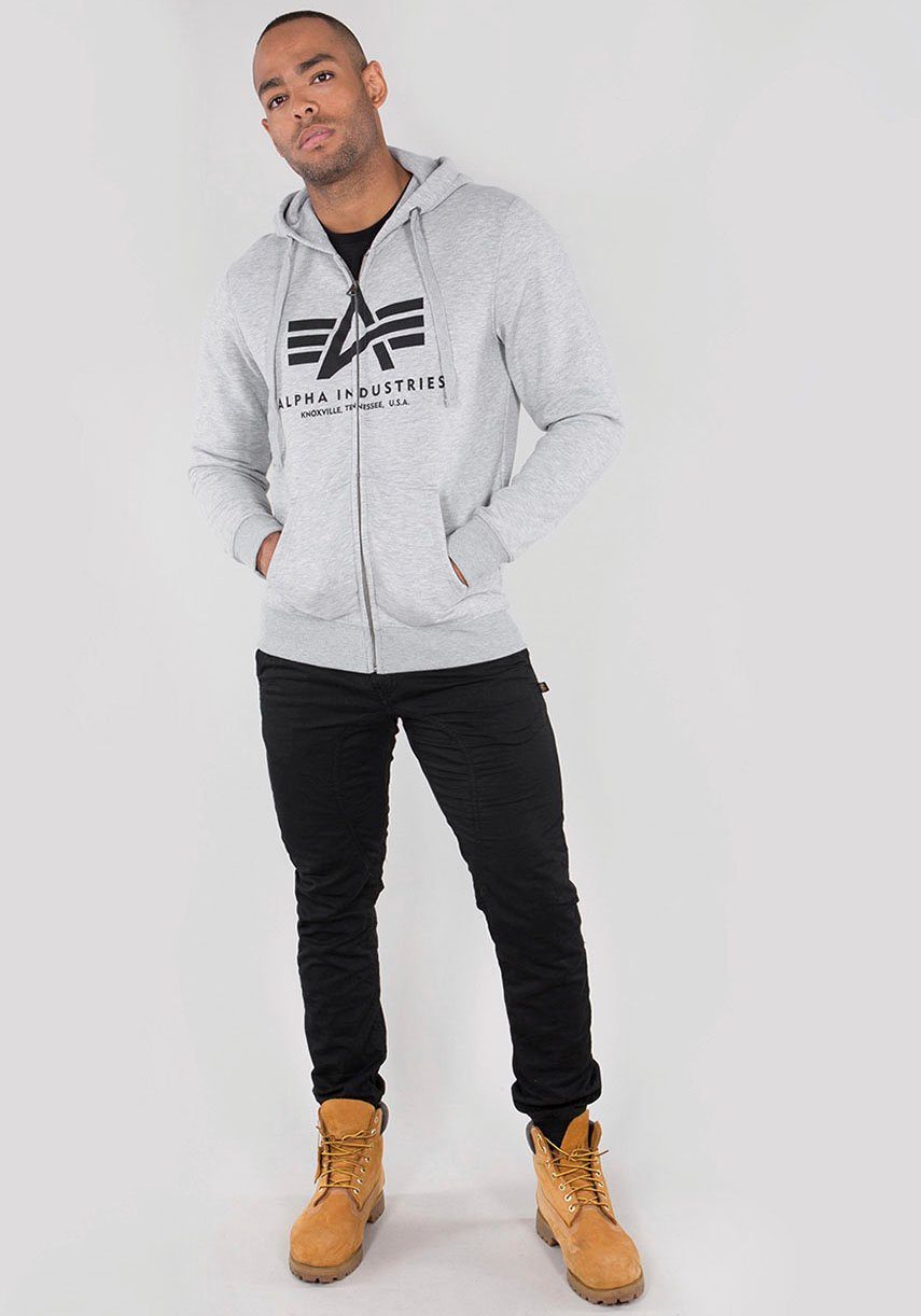 Alpha Industries Kapuzensweatjacke BASIC ZIP HOODY Baumwollmischung, regular fit