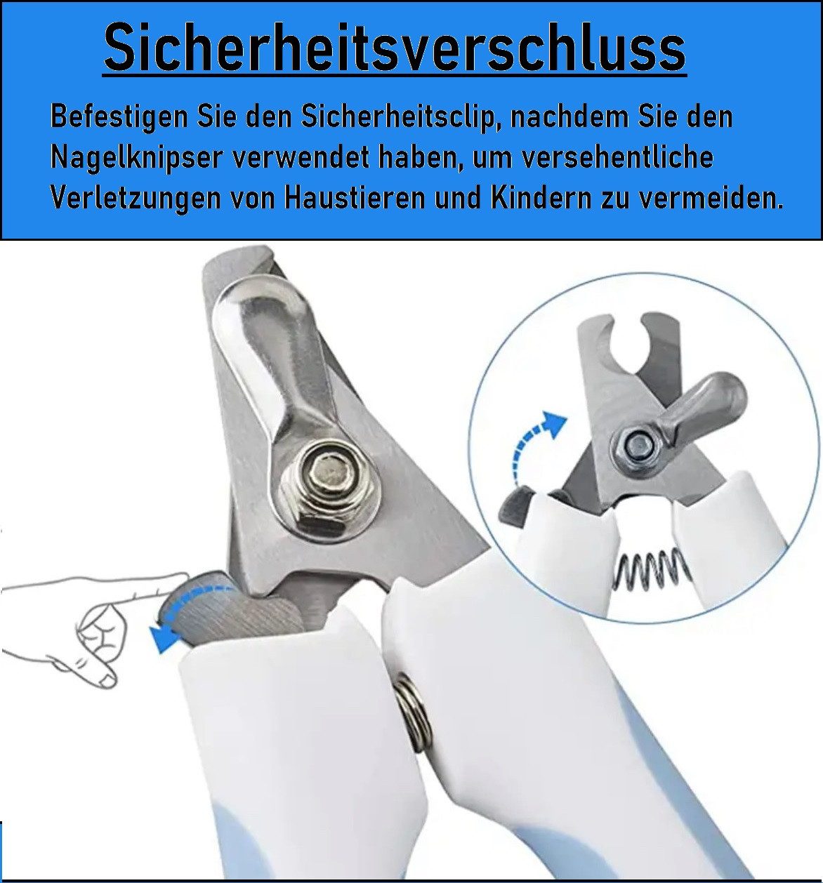 DENU-Home Krallenschneider Nagelschere für Hunde und Katzen Krallenschneider, (Packung, 1-tlg., Einteilig), Bequem und Rutschfest