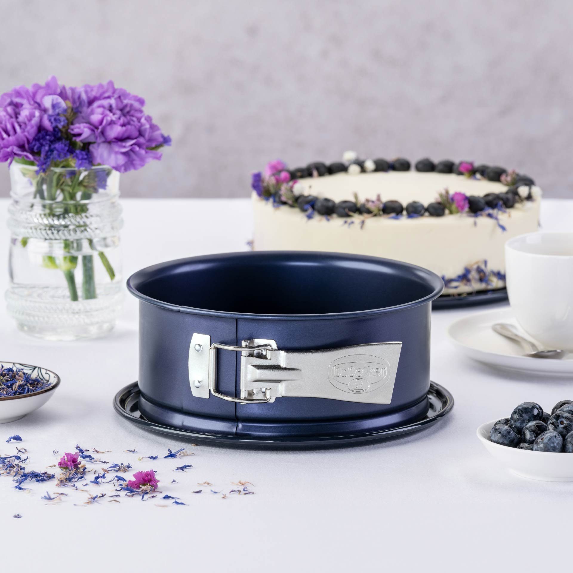 Dr. Oetker Küchenhelfer Springform Springform mit Emaille-Servierboden und Antihaft-Ring