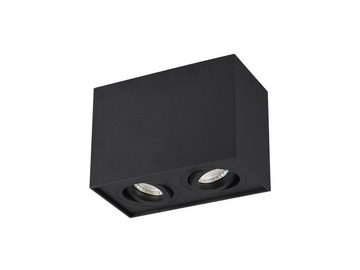 meineWunschleuchte LED Deckenstrahler, Dimmfunktion, LED wechselbar, Warmweiß, Aufbau-Spot Aufputz Strahler innen 2-flammig Lichtspots Schwarz H:12cm