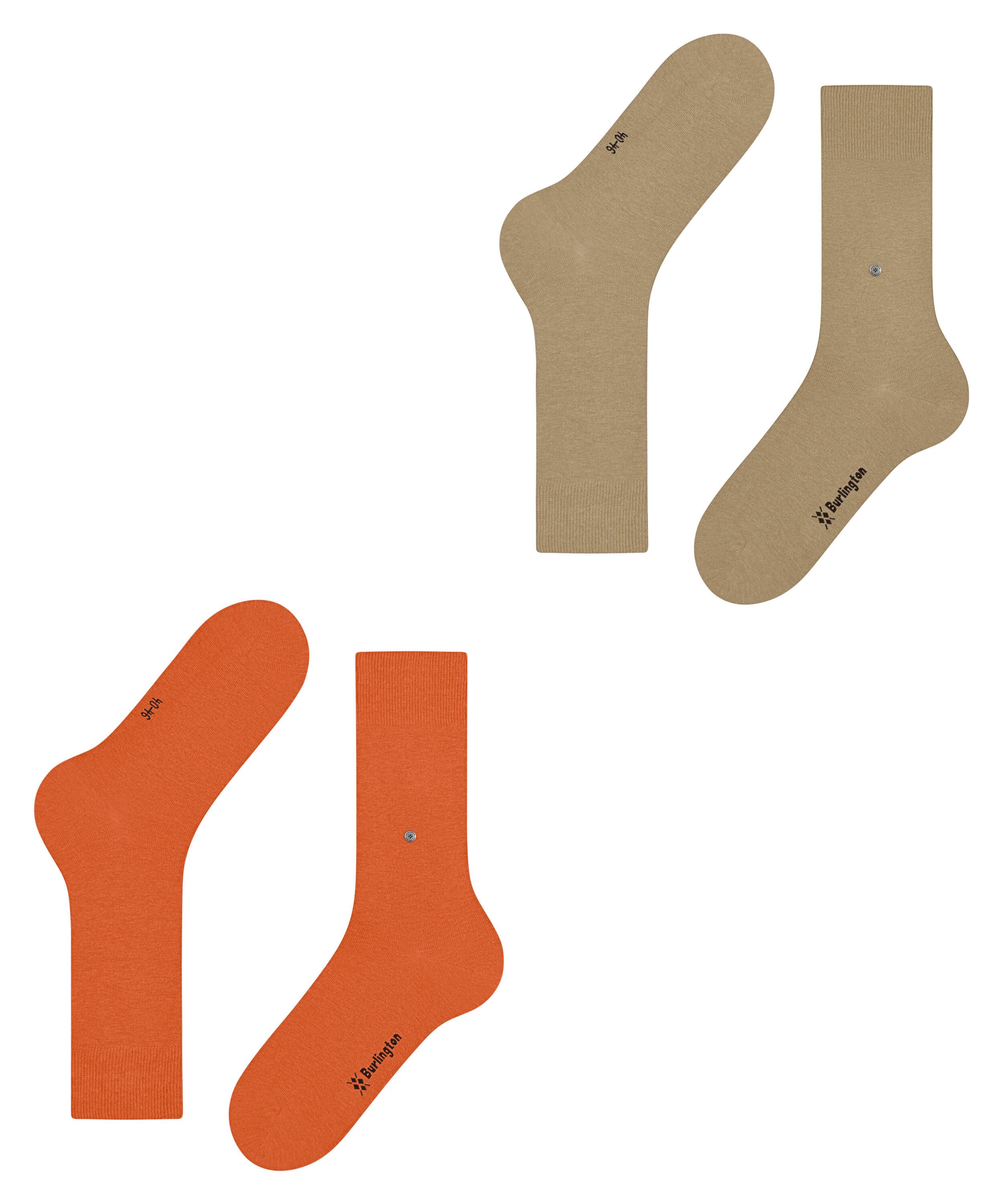 Burlington Everyday 2-Pack Socken (2-Paar) aus weicher gekämmter Baumwolle