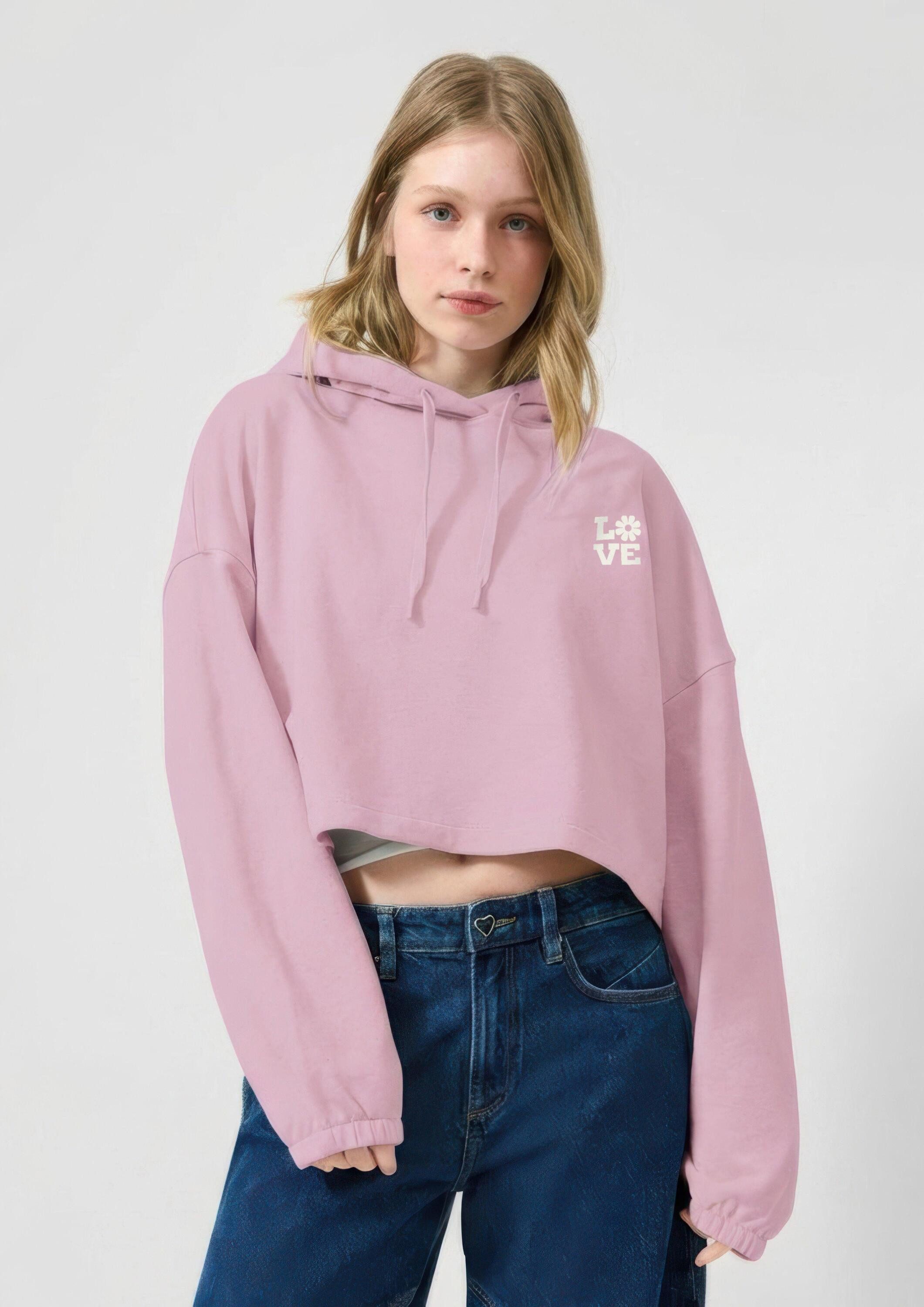 QS Sweatshirt Sweatshirt Sweatshirt mit Stickerei