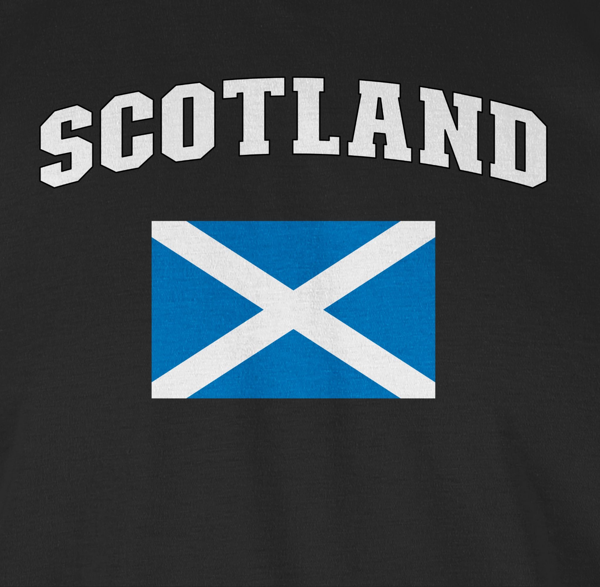 Shirtracer T-Shirt Schottland Schriftzug mit Flagge, Scots, Schottische Nation, Schotl 2026 Fussball WM Fanartikel