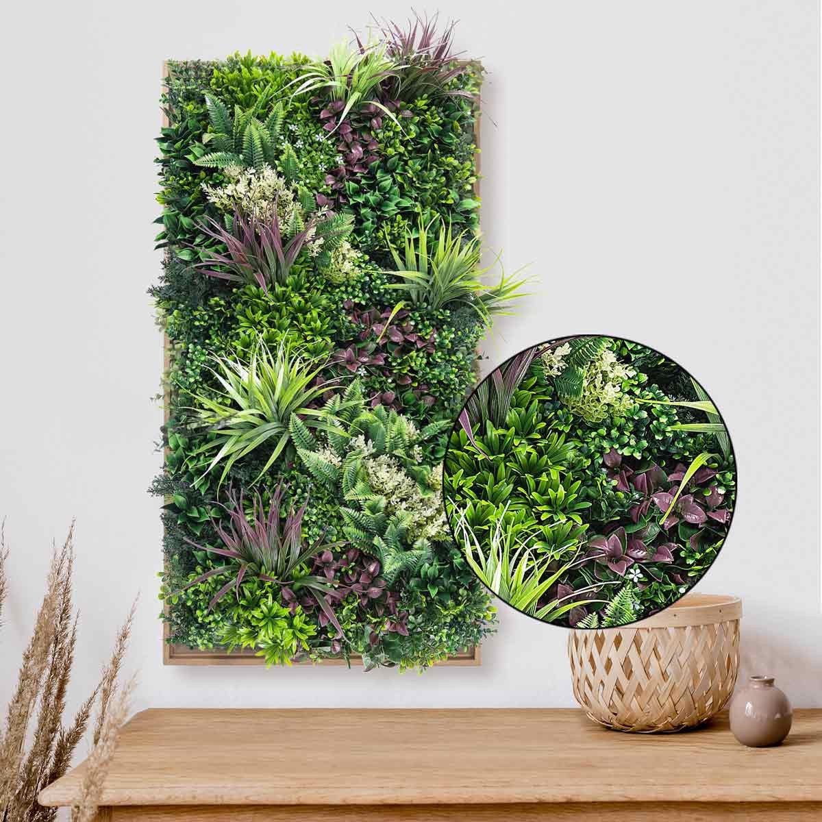 Kunstpflanze Künstliche Pflanzenwand Indoor & Outdoor, Blumenwand, Green Wa günstig online kaufen