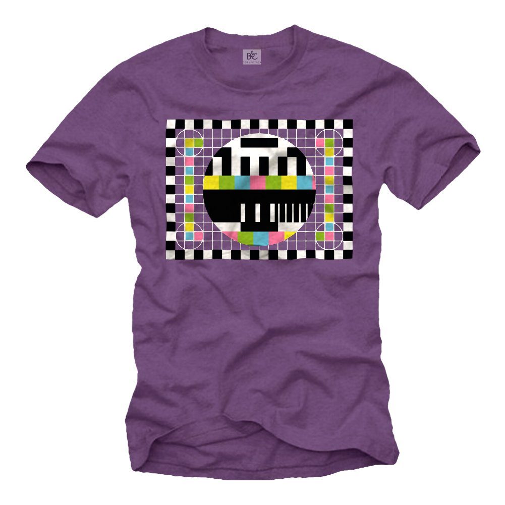 MAKAYA Print-Shirt Testbild Herren Retro Motiv günstig online kaufen