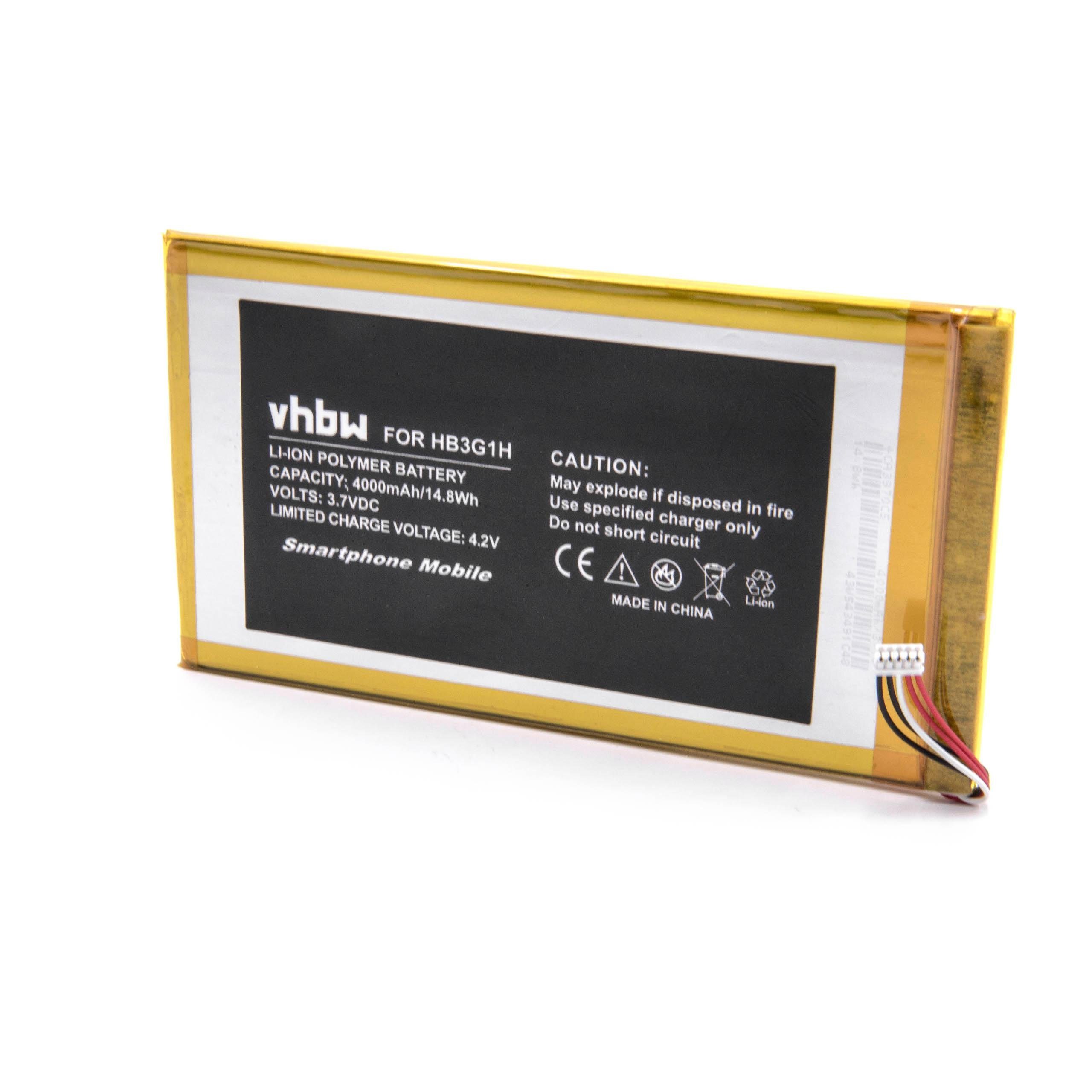 S7-301U 4000 V) Lite, Mediapad mAh kompatibel (3,7 mit Huawei Li-Polymer Tablet-Akku 7 vhbw