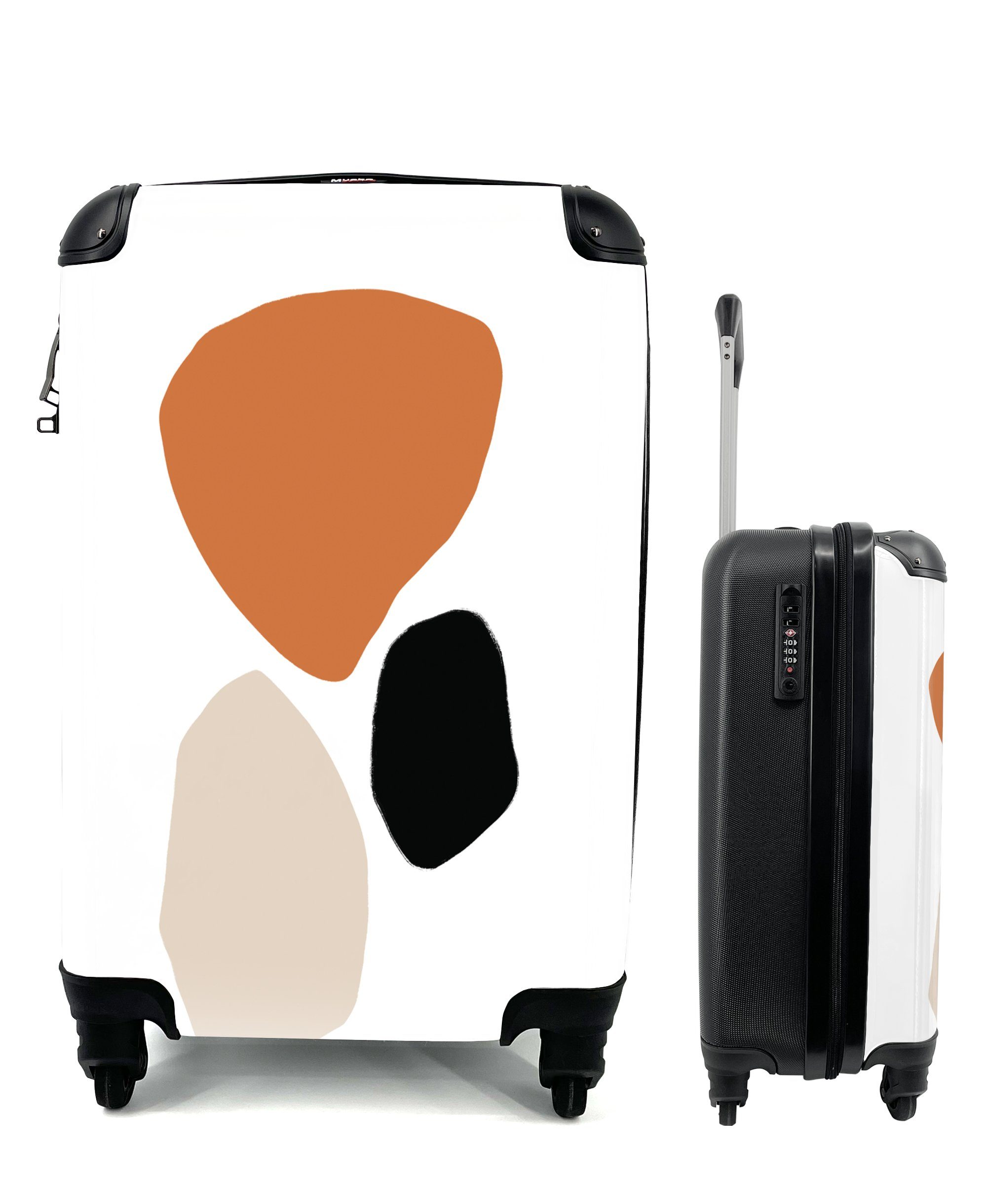 Minimalismus Handgepäck Rollen, - Reisekoffer MuchoWow Trolley, Design, Abstrakt für Handgepäckkoffer rollen, Reisetasche 4 mit Ferien, -