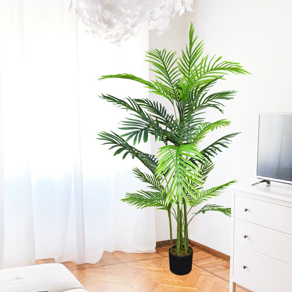 150cm Pflanze Fächerpalme Kunstpflanze Künstliche Decovego Decovego, Kunstpflanze Palmenbaum Palme