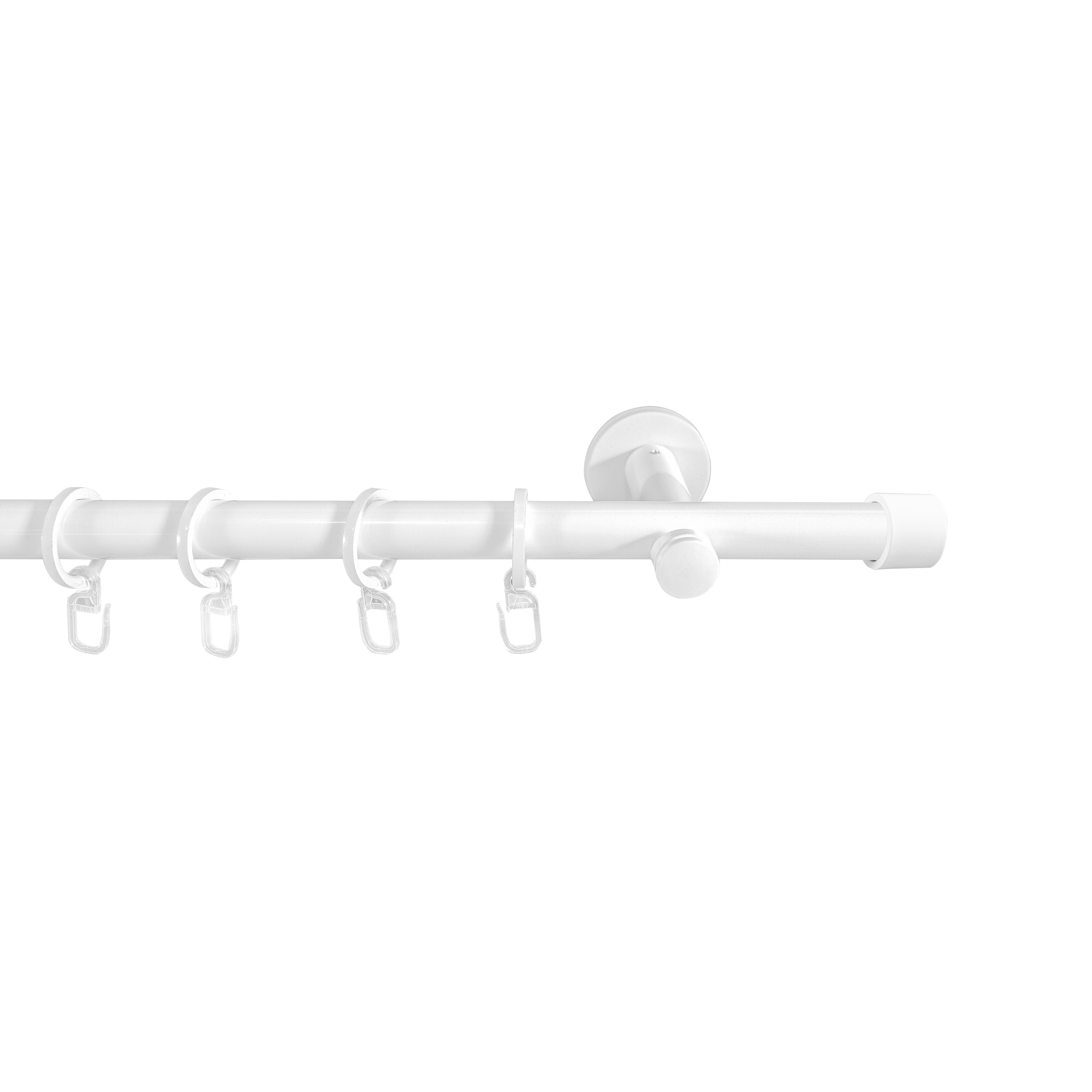 SN DECO GROUP Gardinenstange Brest, Ø 19 mm, 1-läufig, Fixmaß, Verschraubt, Stahl, Komplettset mit Ringen