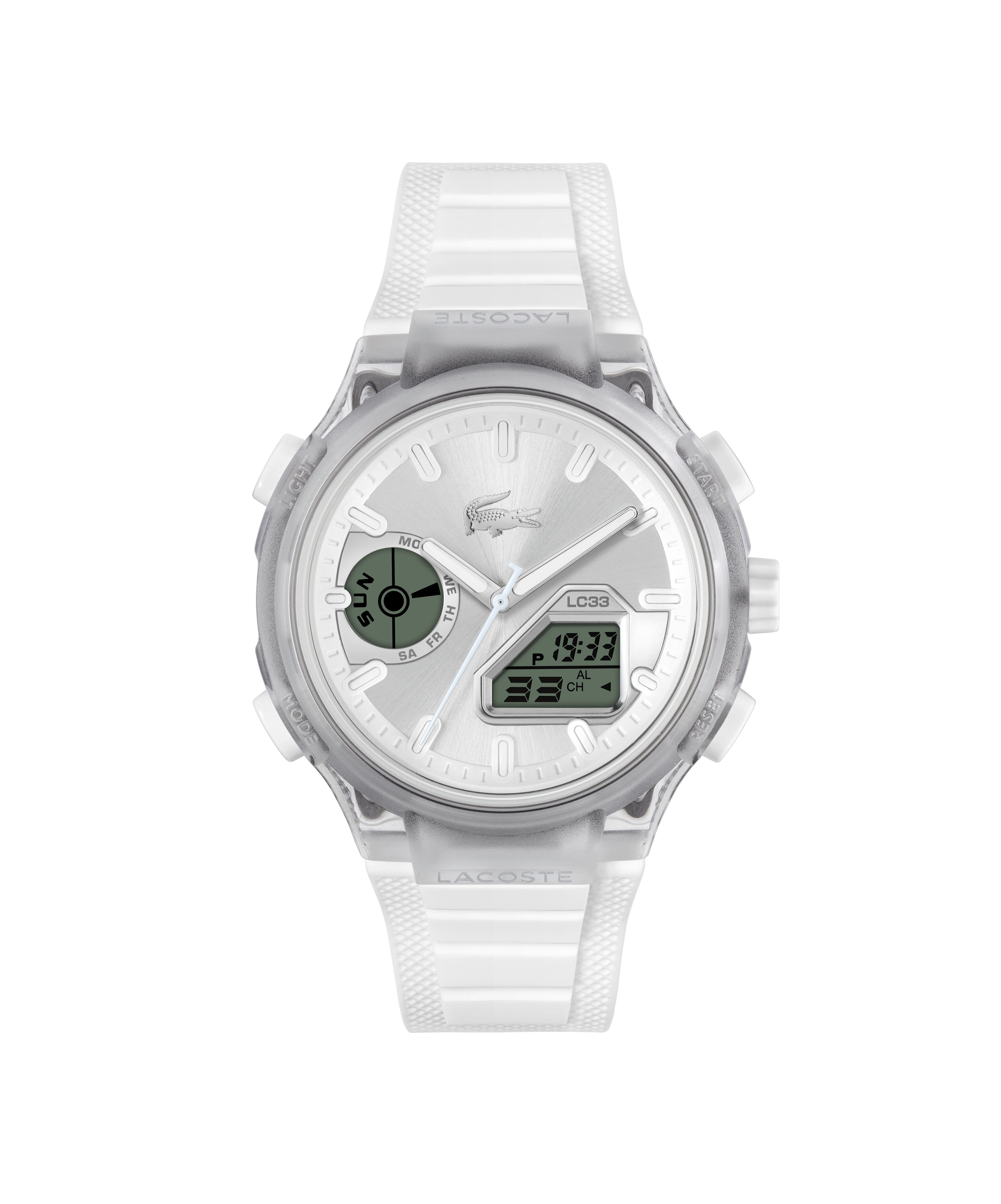 Lacoste Chronograph LC33 2011480, Quarzuhr, Armbanduhr, Herrenuhr, Silikonarmband, analog, digital