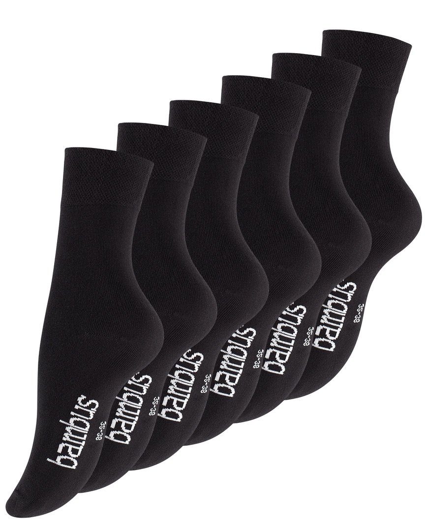 durch und weich atmungsaktiv (6-Paar) Vincent Viskose Creation® Socken schwarz