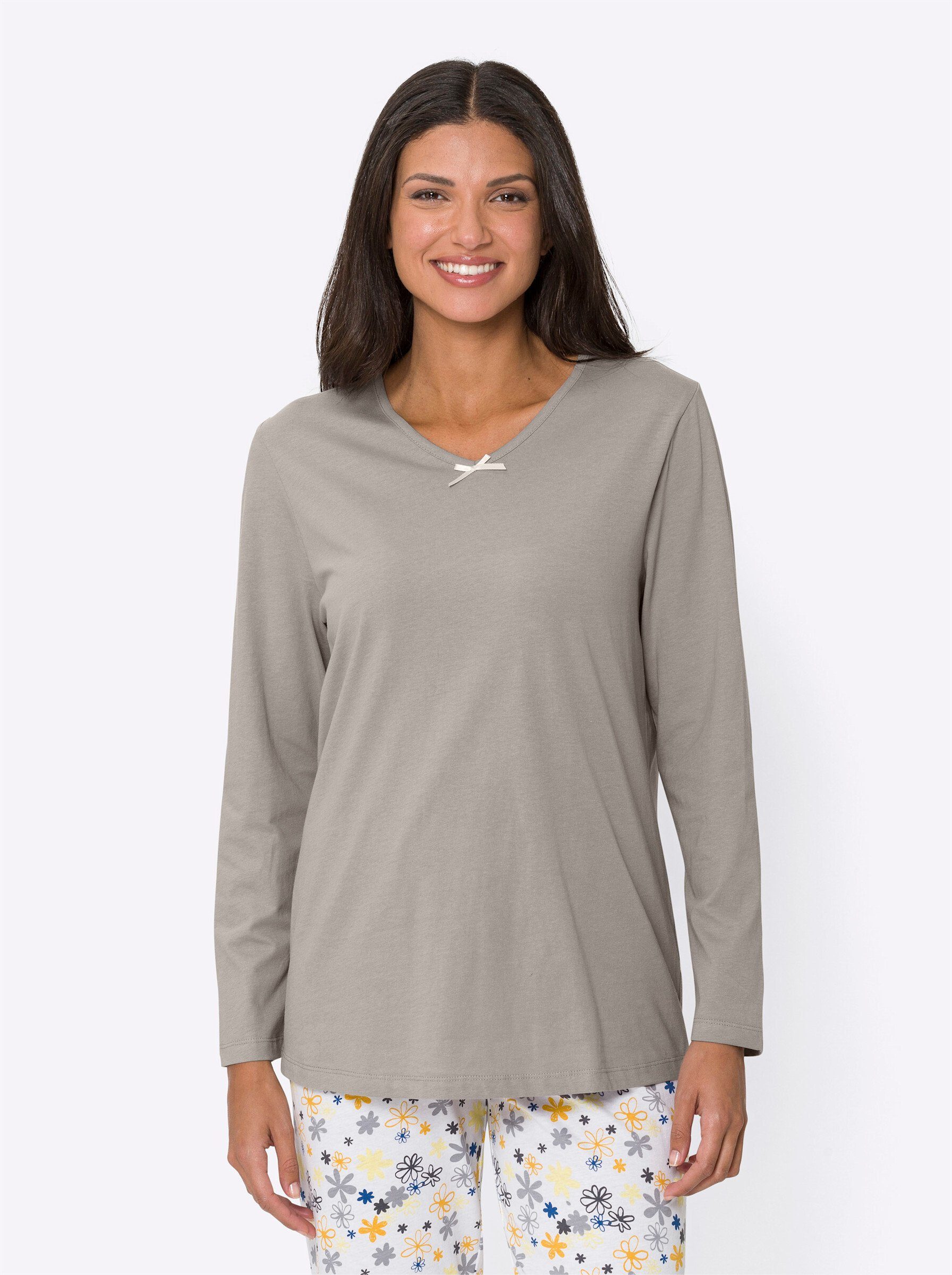 Sieh an! Schlafanzug Schlafanzug-Shirt Langarm