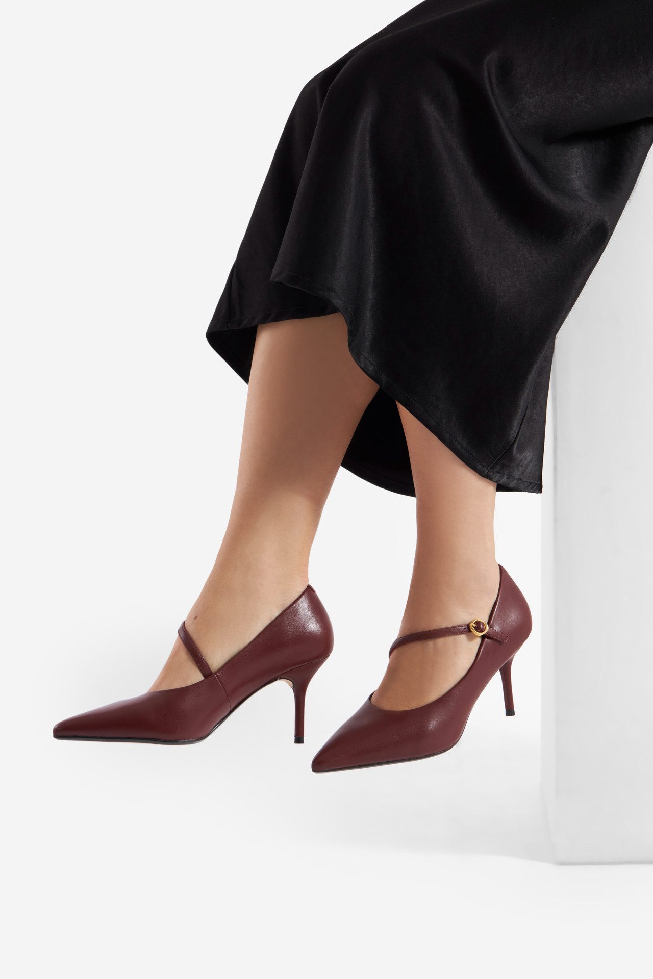 GINO ROSSI Gino Rossi – Damen-Pumps „Noella“ aus Glattleder, bordeaux Pumps atmungsaktiv