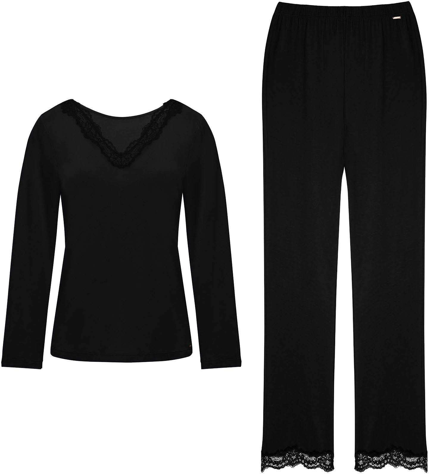 Dorina Pyjama ORIGINS (2 tlg) Spitze, weich, Langarm, bequem, feminin günstig online kaufen