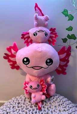 soma Kuscheltier Axolotl Kuscheltier Echse Molch Figur Plüsch 18 cm Plüsch pink (1-St), Axolotl Plüschtier Molch Kuscheltier Figur Plüschtier Wassertier