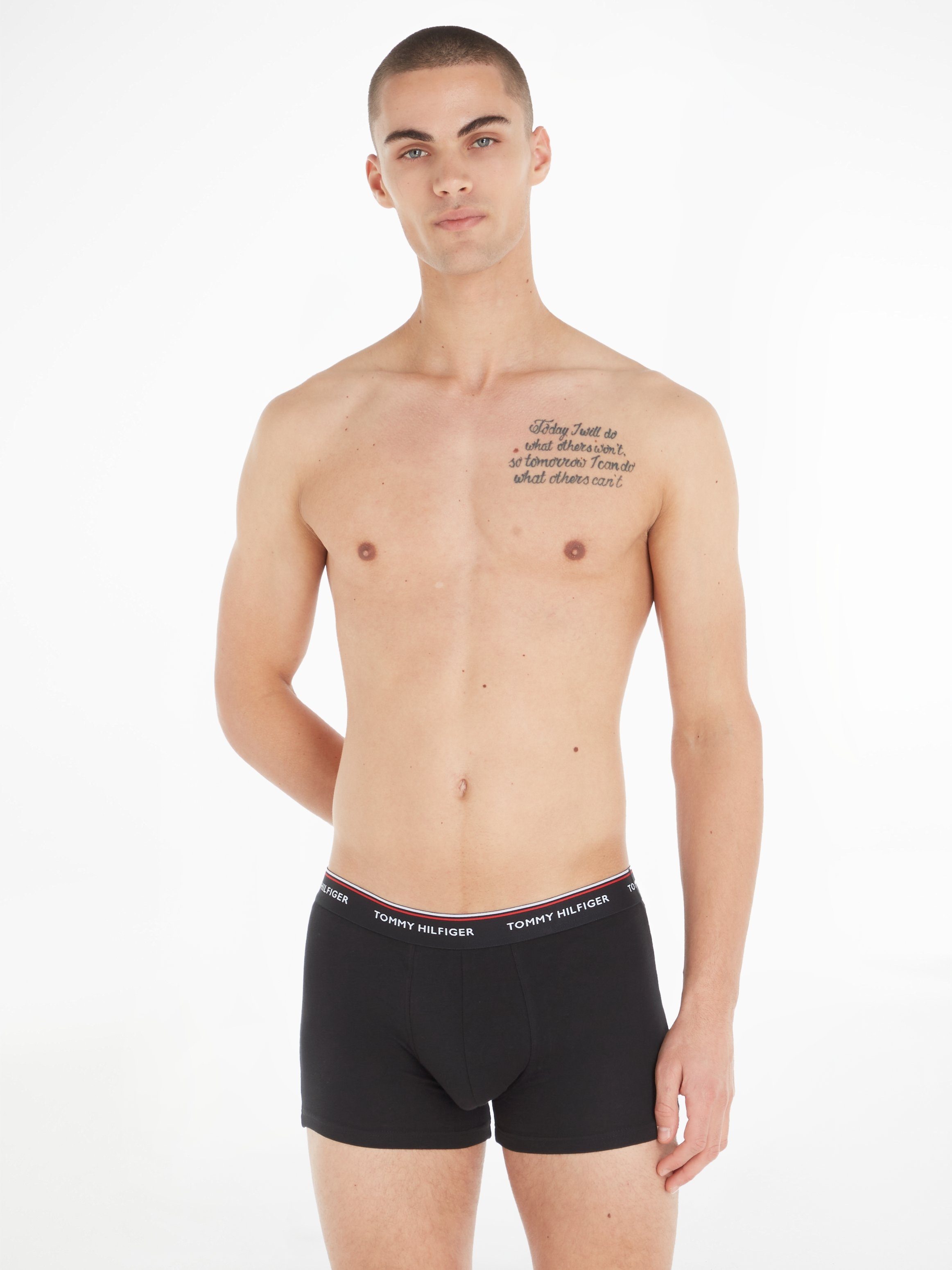Tommy Hilfiger Underwear Trunk (3-St) mit Streifen und Logo-Schriftzug im Webbund