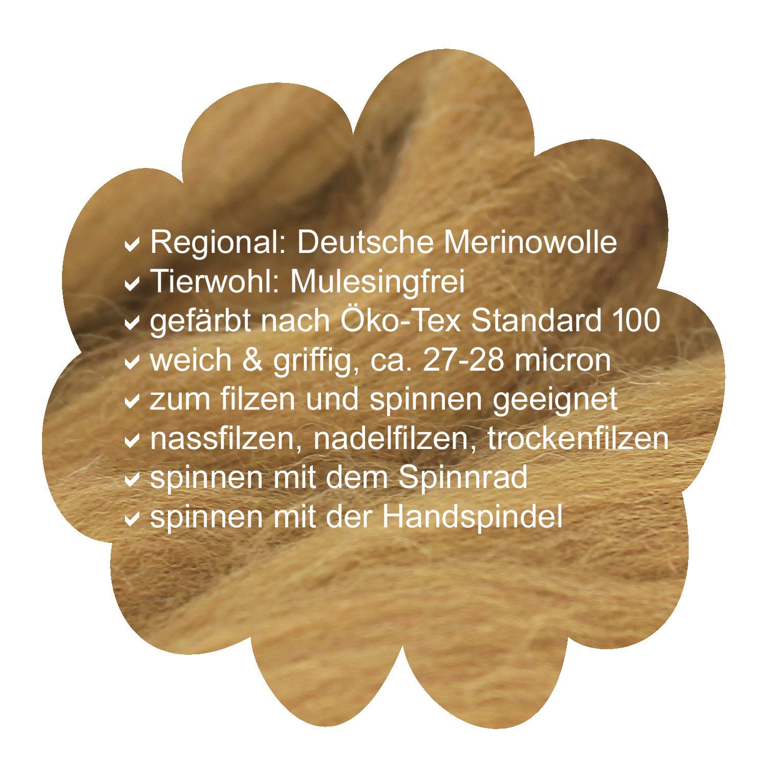 theofeel Filzwolle Märchenwolle Bastelwolle Nassfilzen Trockenfilzen Farbwahl Bastelgarn, (25g Kammzug Merinowolle, Wolle zum filzen, Spinnwolle, Spinnfasern, Nadelfilzen), 100% Wolle (Deutsche Merinowolle)