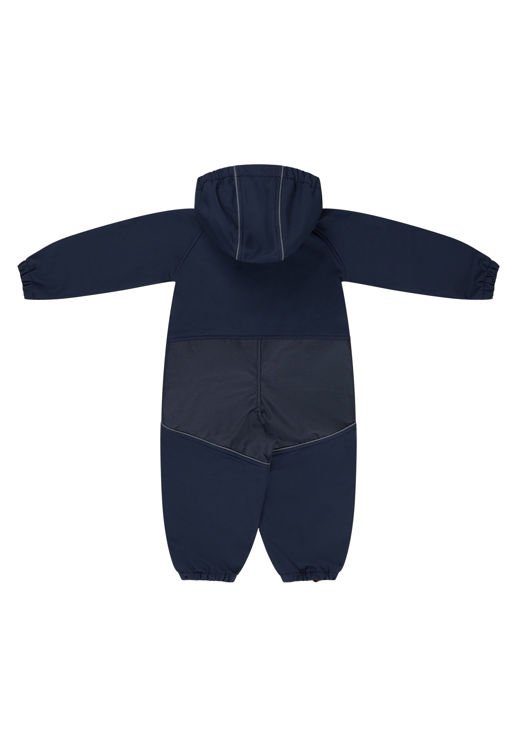 Sterntaler® Strampler Overall Softshell (1-tlg., abnehmbare Kapuze, reflektierende Details)