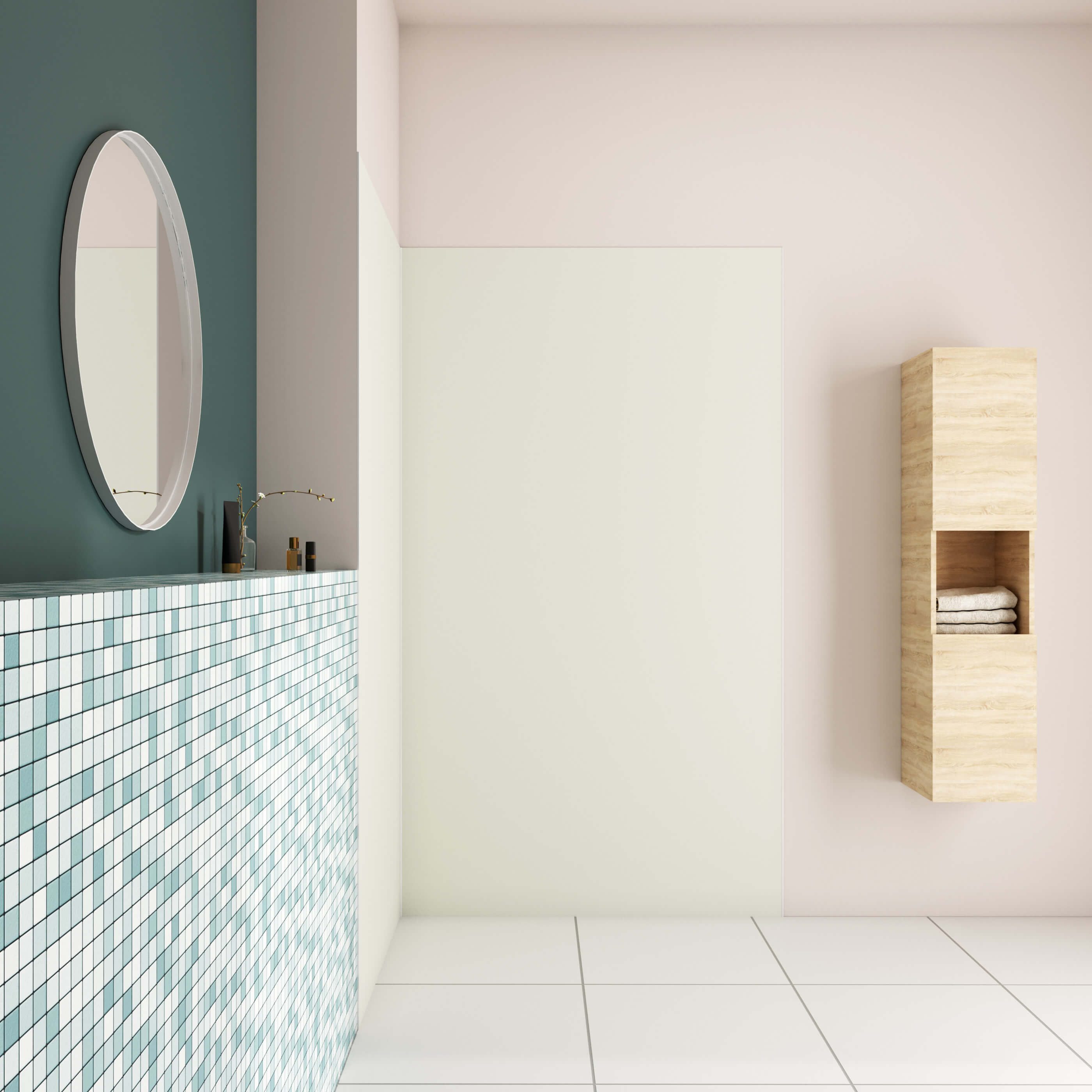 AICA Duschwand Duschrückwand 210cm PE-Aluminiumpaneele wasserdichte günstig online kaufen