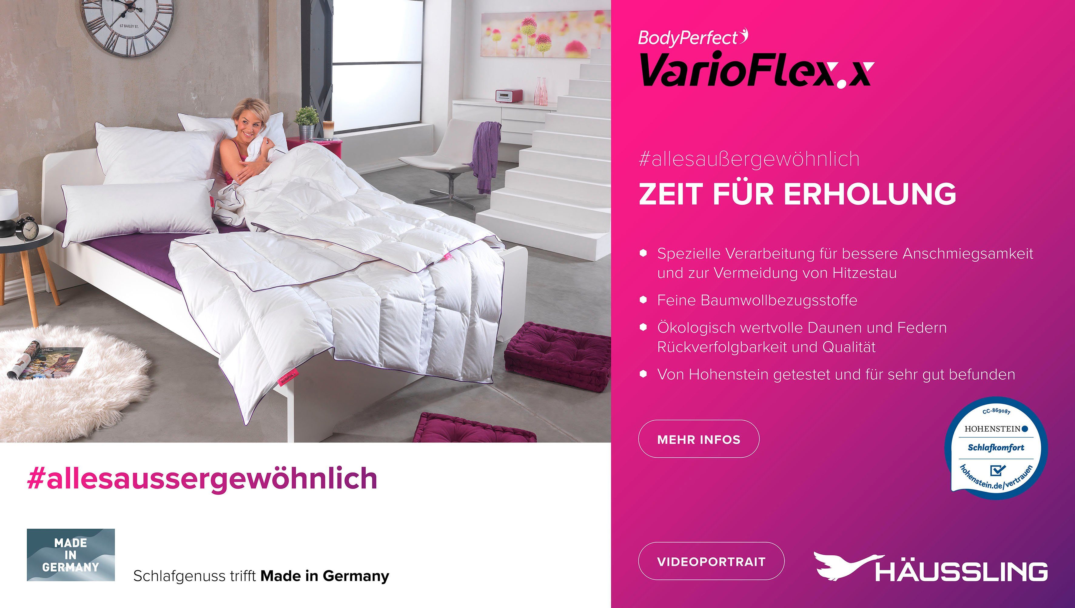 Haeussling Daunenbettdecke BodyPerfect VarioFlex.x