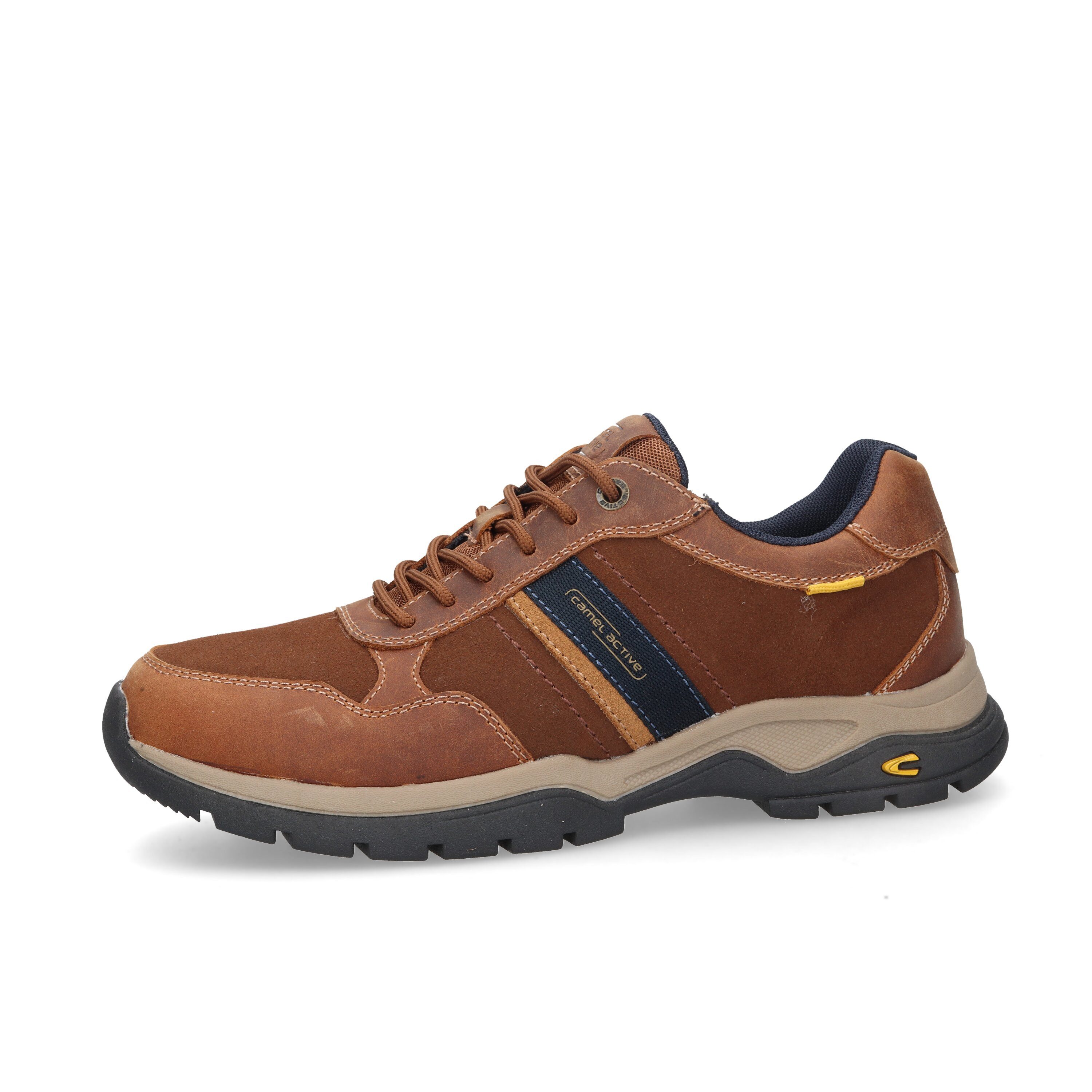 camel active Sneaker crazy horse/split COGNAC/BLAU Sneaker