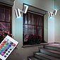 etc-shop Außen-Wandleuchte, Edelstahl Wand Leuchte Außen Lampe beweglich Fernbedienung im Set inklusive RGB LED Leuchtmittel, Bild 3