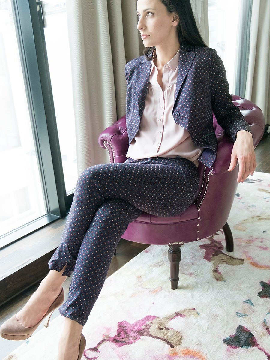 Brigitte von Boch Kurzblazer Tarbot Print-Jackett