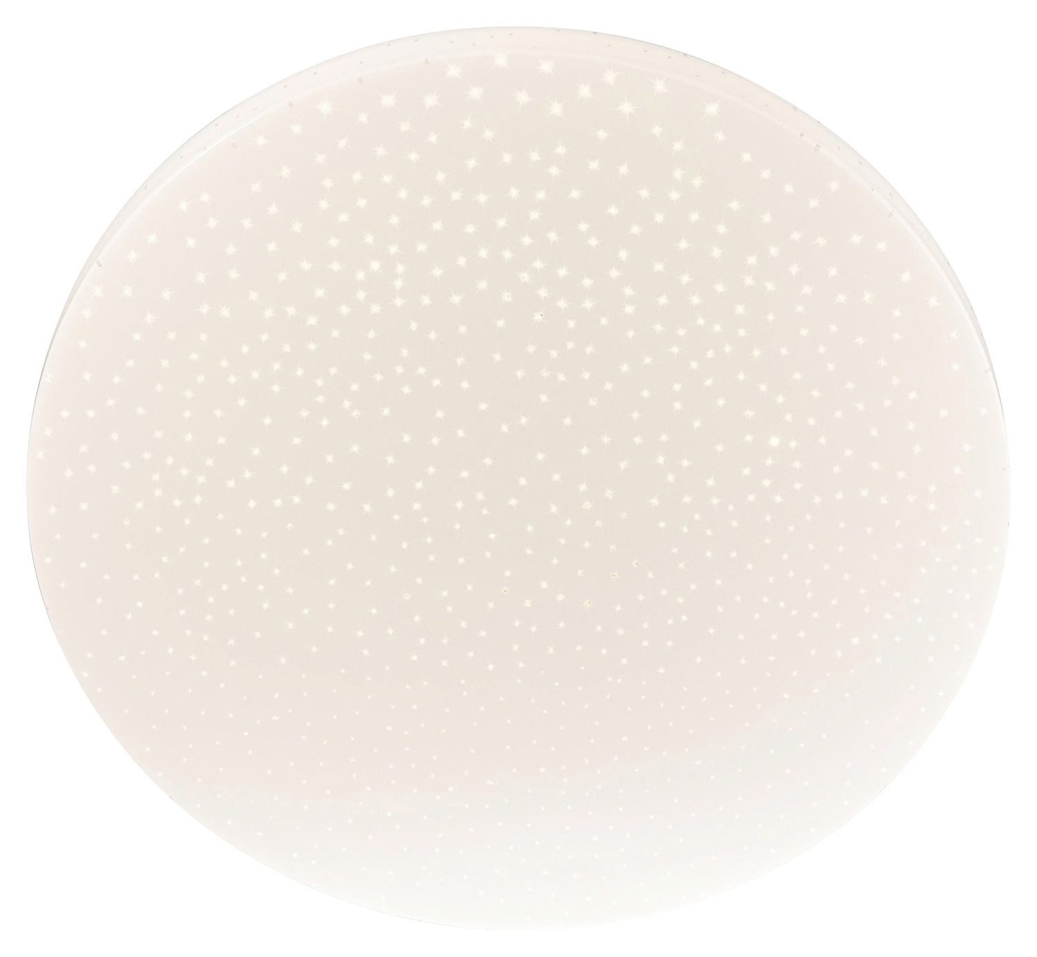casa NOVA LED Deckenleuchte CLEAN STAR, 1-flammig, Ø 26 cm, Weiß, Eisen, Sternenhimmel, LED fest integriert, Extra-Warmweiß, LED Deckenlampe