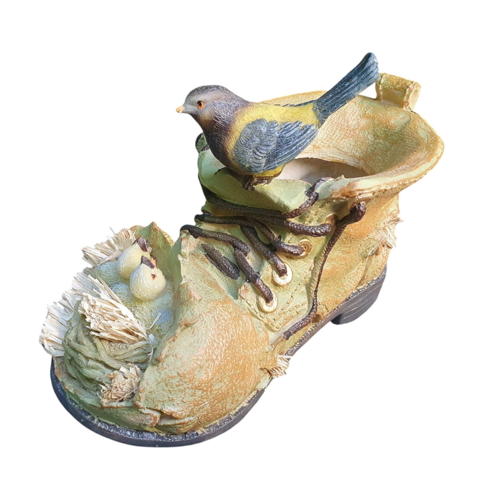 Aspinaworld Gartenfigur Pflanzschuh mit Vogelnest zum günstig online kaufen