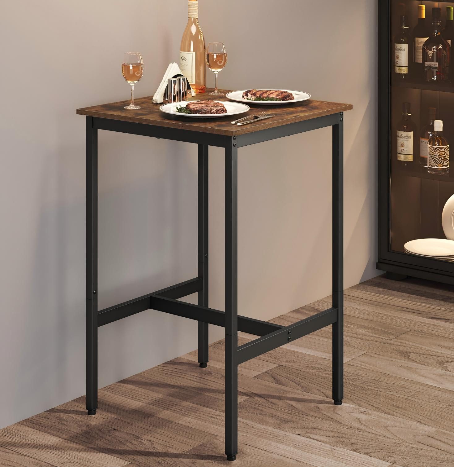 VASAGLE Bartisch Küchentisch, Stehtisch, 60 x 60 x 92 cm günstig online kaufen