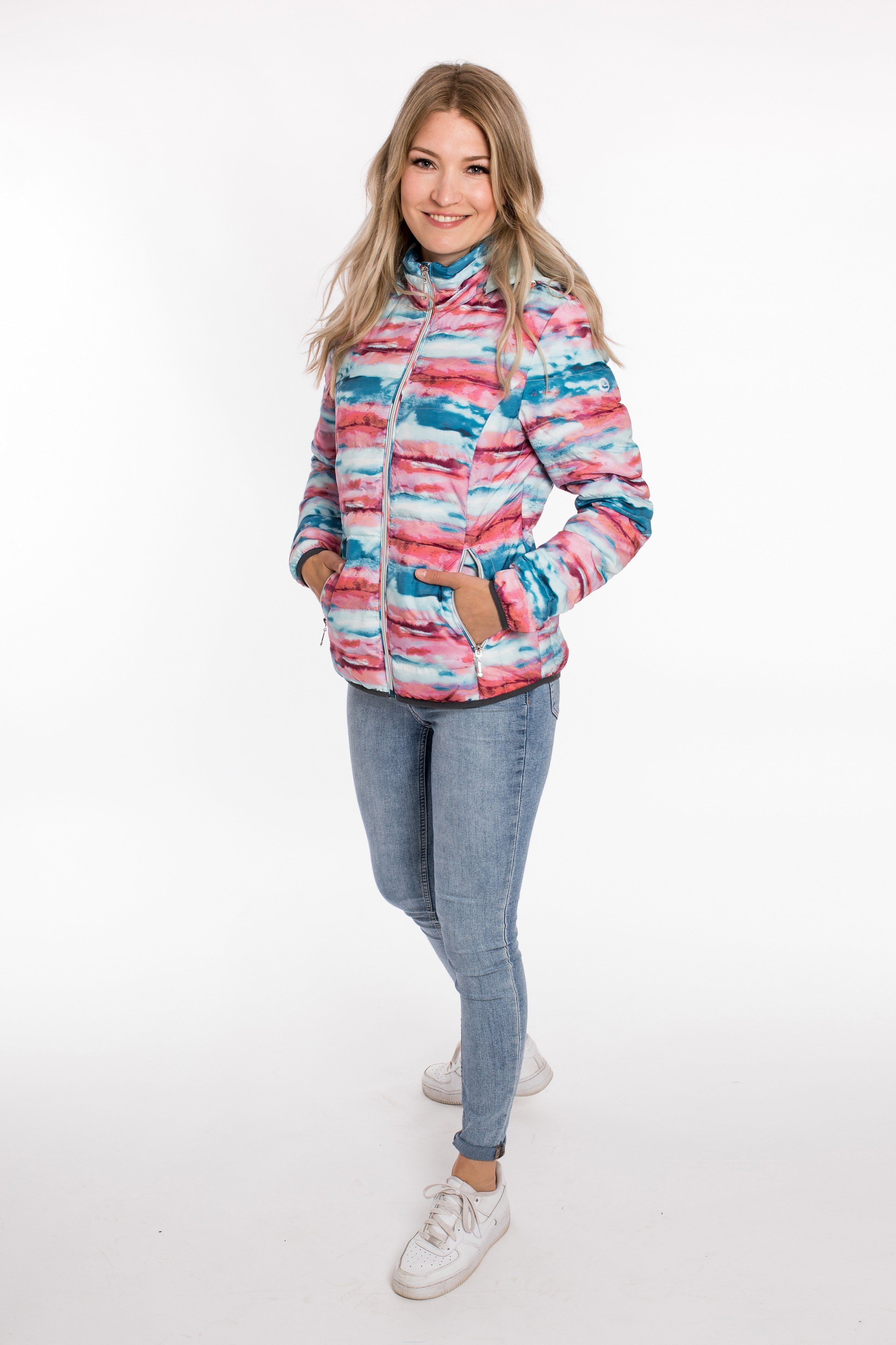 Design HILL DEPROC WILDCAT Active außergewöhnlichem Steppjacke mit Women bunt Winterjacke