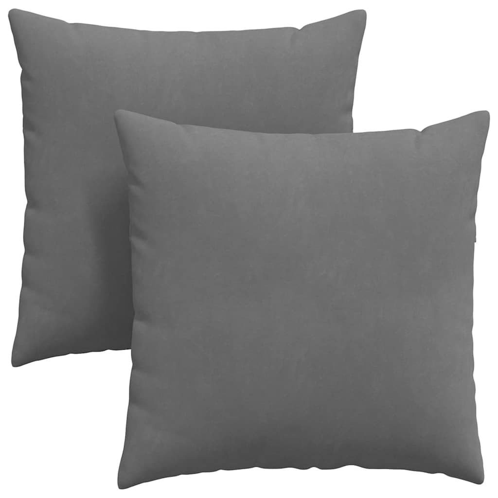 vidaXL Sitzauflage Sofakissen 2 Stück Dunkelgrau 80 x 80 cm Stoff, (2 St)
