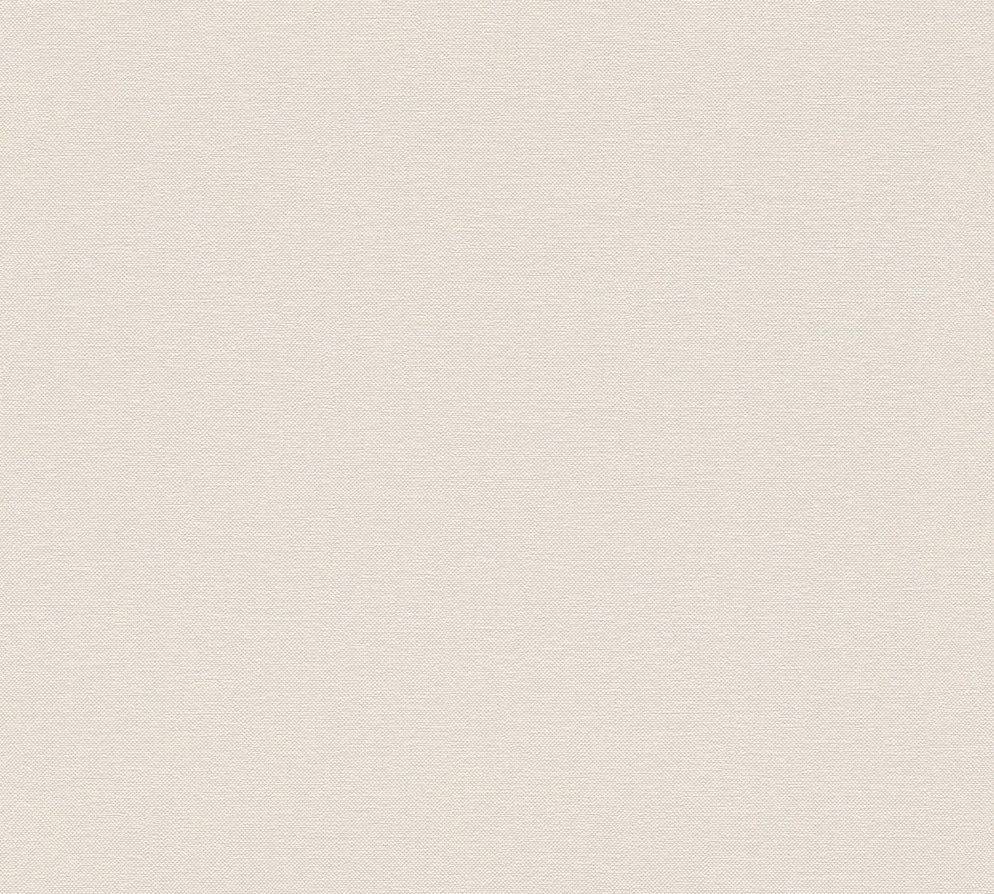 Weiß Einfarbig Création St), (1 Ginko, matt, Vliestapete Tapete A.S. strukturiert, Unitapete
