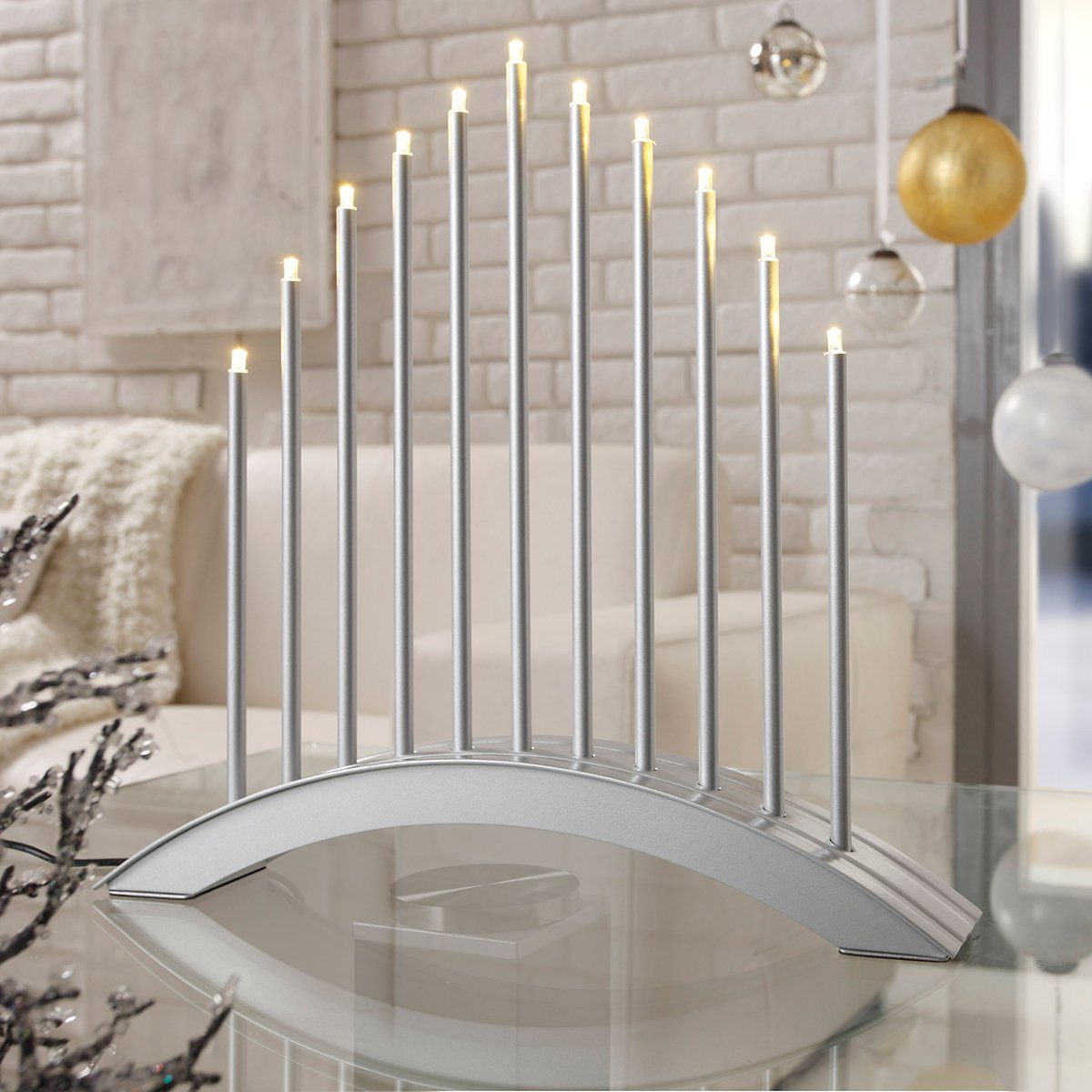 MeLiTec Fensterleuchter »SL191«, LED, Lichterbogen, Schwibbogen