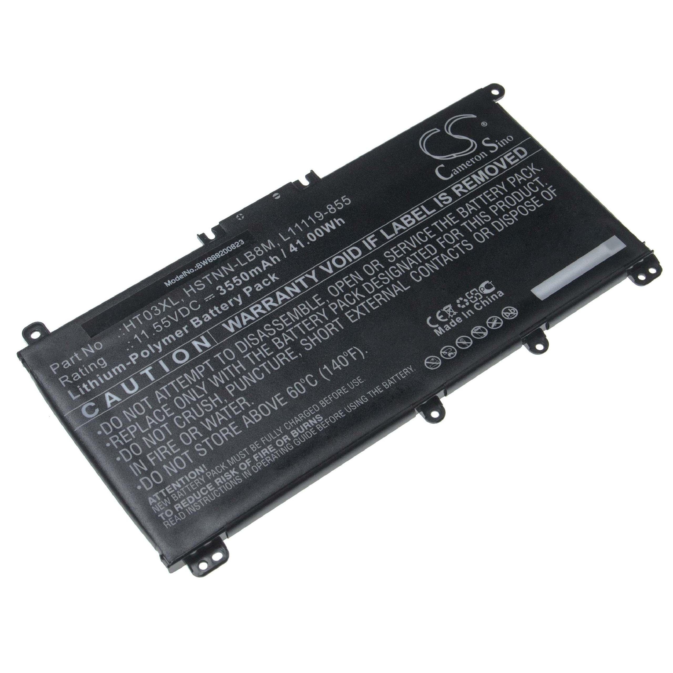 mAh 15-DA0417UR, vhbw 15-DA0405NG, passend für HP 15-DA0429TX, 15-DA0409UR, 3550 Laptop-Akku